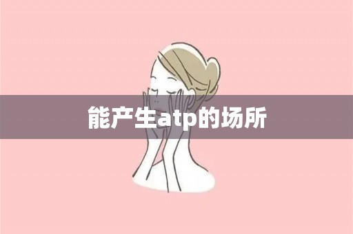 能产生atp的场所