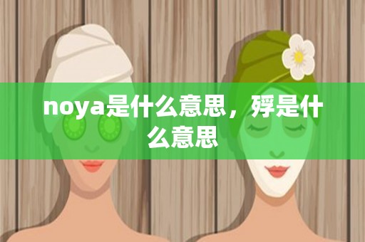 noya是什么意思，殍是什么意思