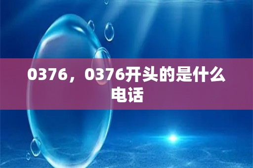 0376，0376开头的是什么电话