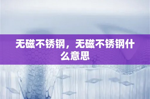 无磁不锈钢，无磁不锈钢什么意思